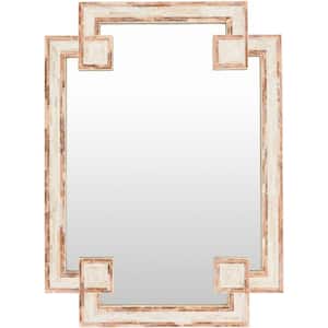 Medium Rectangle Ivory Casual Mirror (37.8 in. H x 28 in. W)