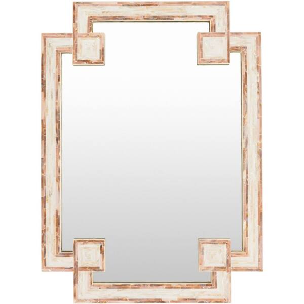 Livabliss Medium Rectangle Ivory Casual Mirror (37.8 in. H x 28 in. W)