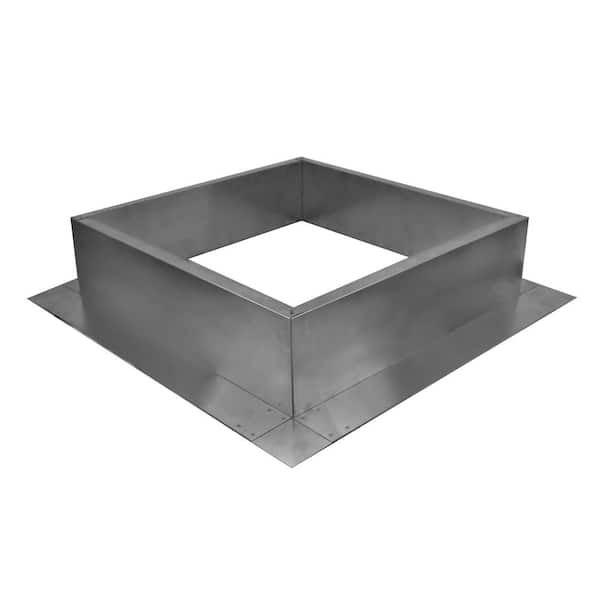 Box is 23 in. Wide x 23 in. Long x 6 in. High Aluminum Roof Curb