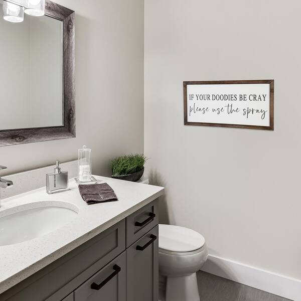 Doodies be Cray Twisted R Design Funny Bathroom Mini Hanging Sign