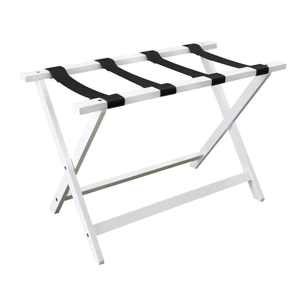 Casual Home Heavy Duty 30 in. White Extra Wide Luggage Rack