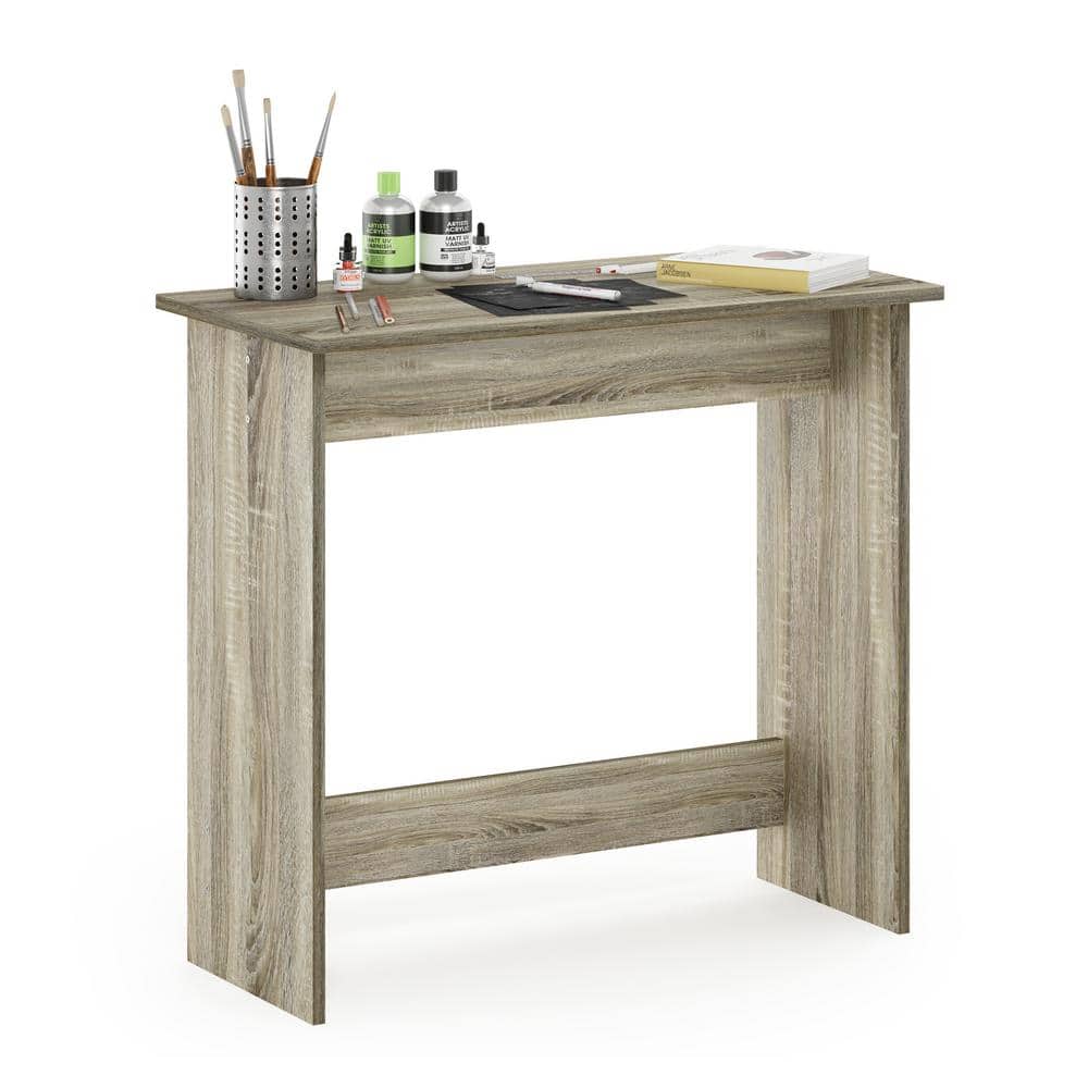 Gray Oak Rectangular Wood Computer Desk
