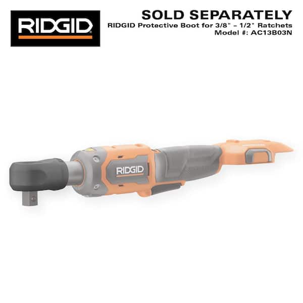 RIDGID 18V Brushless Cordless 1/2 in. Ratchet (Tool Only) and Protective Boot
