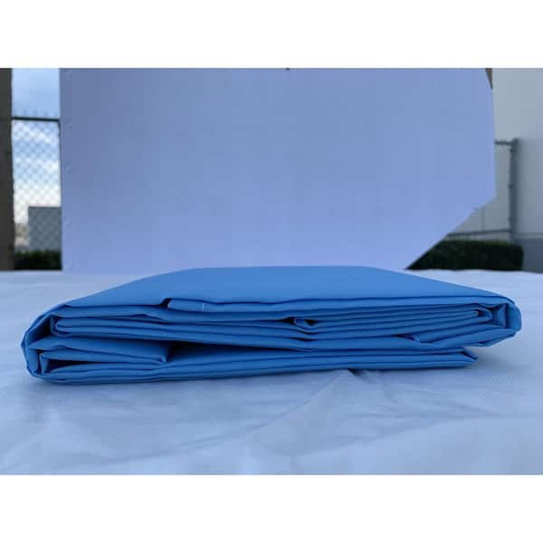 Blue Polyester 50 in. W x 84 in. L Tap Top Blackout Curtain (Single Panel)