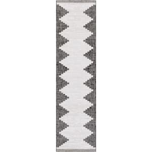 Lageli Black 3 ft. x 10 ft. Indoor/Outdoor Area Rug