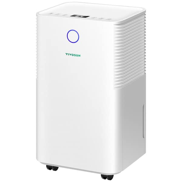VIVOSUN 10 L/23 pt. 2,000 sq. ft. Ultra-Quiet Auto Defrost Dehumidifier Equipped with Smart WiFi App in White