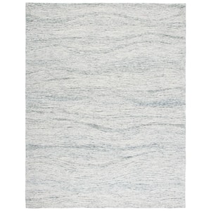 Metro Dark Gray/Ivory 8 ft. x 10 ft. Abstract Waves Area Rug
