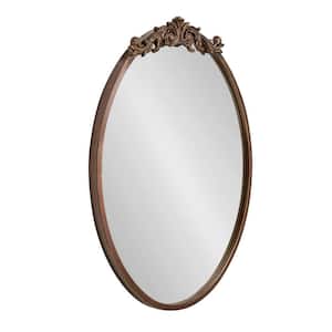 Arendahl 18.00 in. W x 24.00 in. H Oval Metal Bronze Framed Traditional Wall Mirror