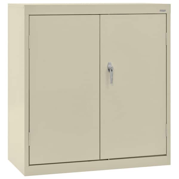 Classic Series Steel Preassembled Counter Height Freestanding Storage Cabinet In Putty (36 in. W x 36 in H x 18 in. D)