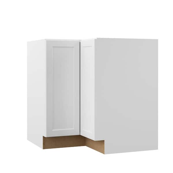 Hampton Bay Designer Series Melvern Assembled 36x34.5x20.25 in. EZ Reach Corner Base Kitchen Cabinet in White