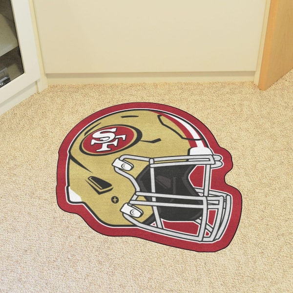 FANMATS San Francisco 49ers Red 3 ft. x 2 ft. Mascot Helmet Area