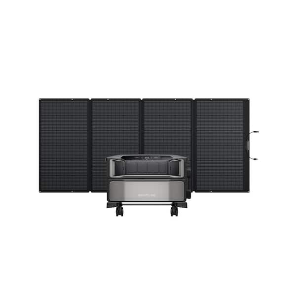 Battery Generator Delta Pro Ultra 6144Wh LFP Power Station with 400W Solar Panel, 7200W Output, Push-Button