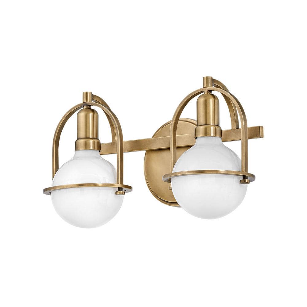 Heritage Brass and Black 2-Light Vanity Fixture