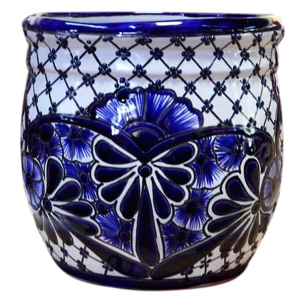 Ravenna Pottery Talavera 10 in. Round Ceramic Pot - A 1
