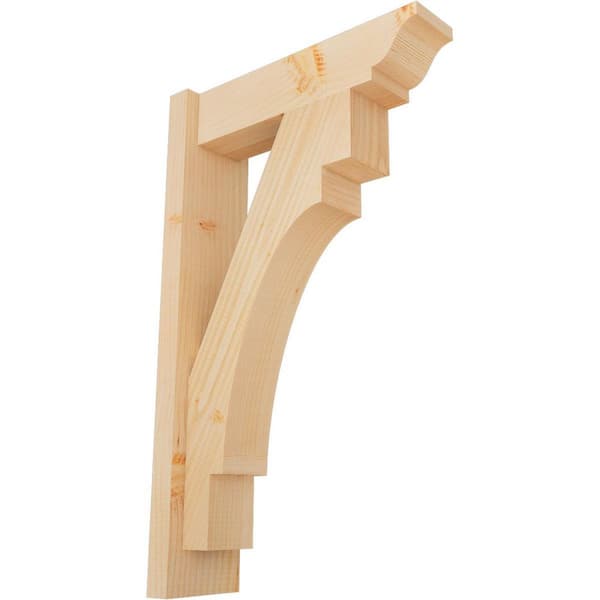 Ekena Millwork 6 in. x 30 in. x 18 in. Douglas Fir Merced Traditional Smooth Outlooker