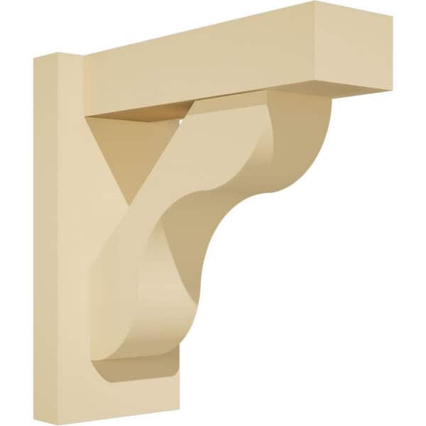 Ekena Millwork Carmel 5 in. W x 12 in. H x 12 in. D Signature Urethane Polyurethane Outlooker with Block Ends