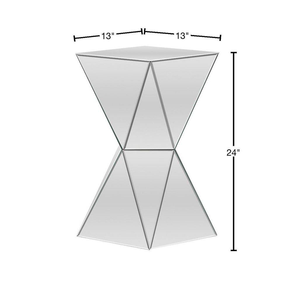Rebecca Multi-Faceted Mirrored Glass Side Table