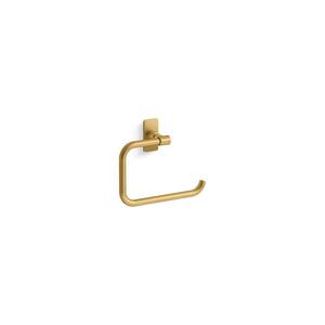 Castia By Studio McGee Wall Mounted Towel Ring in Vibrant Brushed Moderne Brass