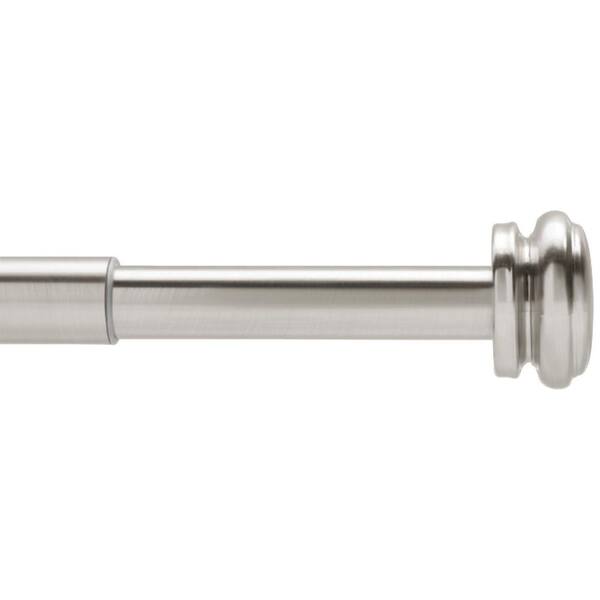 Double Curtain Rod In Brushed Nickel, Home Depot Curtain Rod
