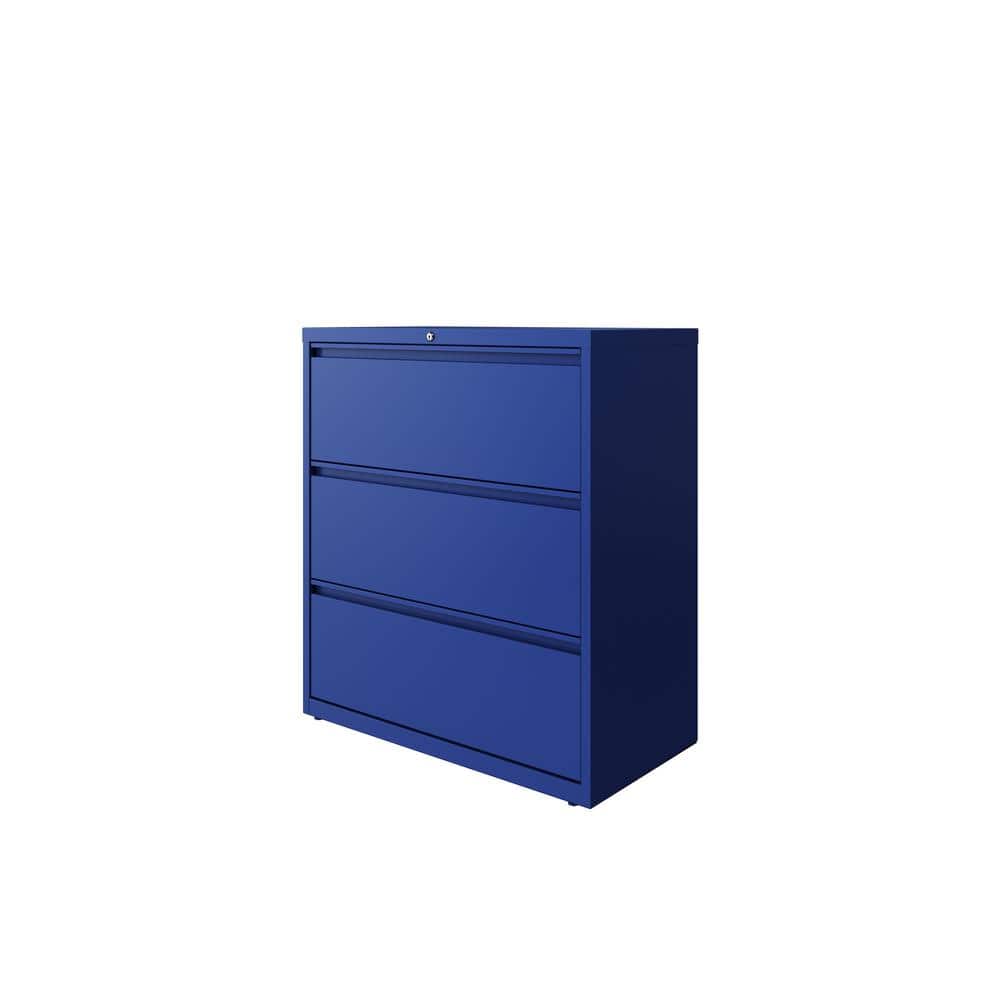 Screaming Green 36" Steel 3-Drawer Lockable Lateral Filing Cabinet