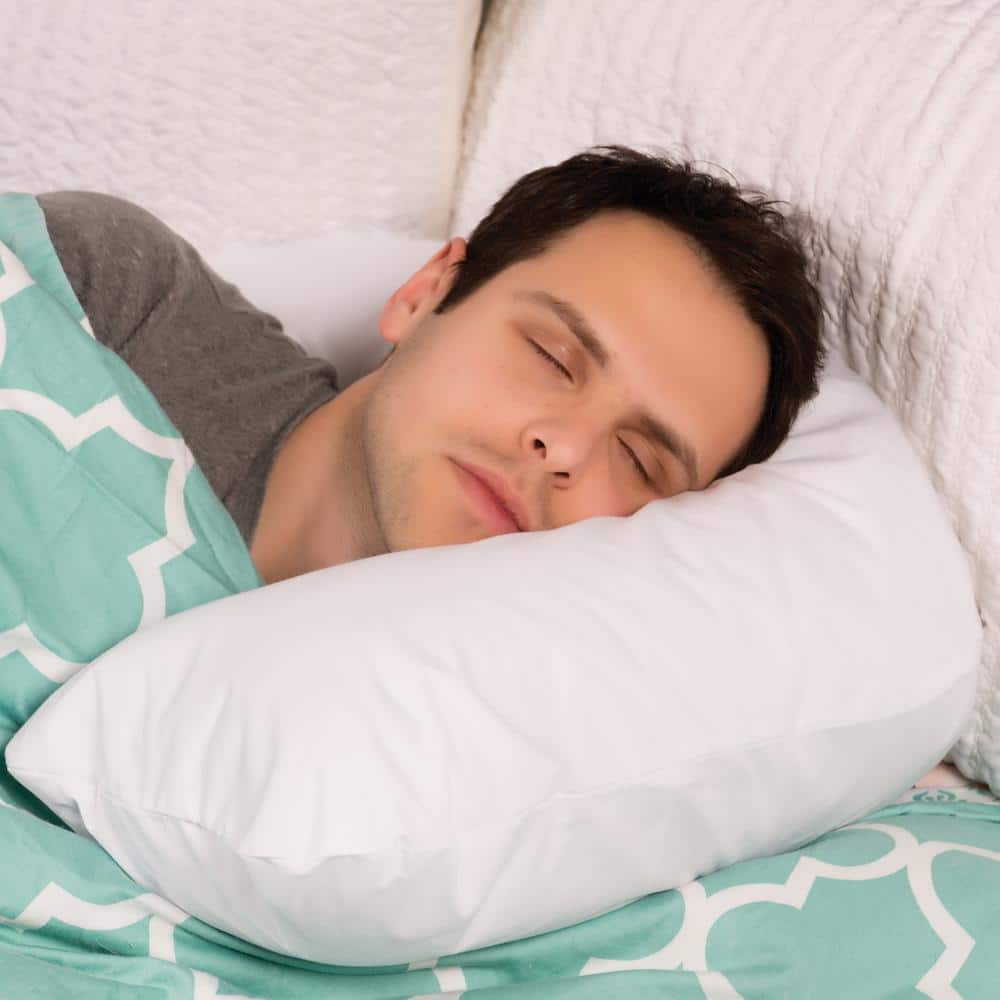 White Hypoallergenic U-Shape Orthopedic Body Pillow