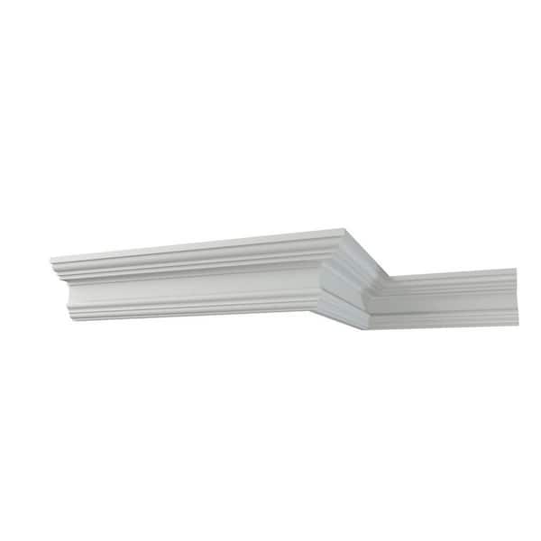 Ekena Millwork Rayne 2.625 in. D x 3.5 in. W x 12 in. L Polyurethane Crown Moulding Sample