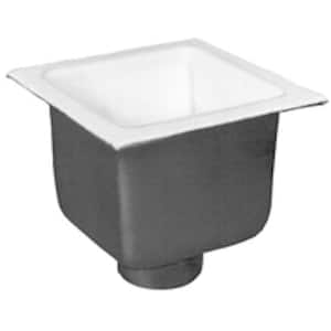 12 in. x 12 in. Acid Resisting Enamel Coated Floor Sink with 3 in. Push-On Connection and 6 in. Sump Depth