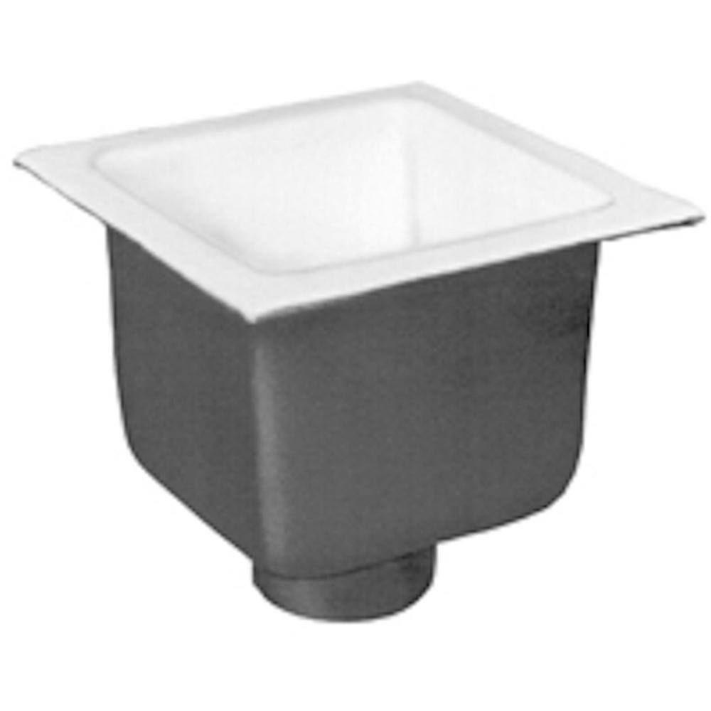 Zurn 12 In X Acid Resisting Enamel Coated Floor Sink With 3 No Hub Connection And 8 Sump Depth Fd2376 Nh3 F The
