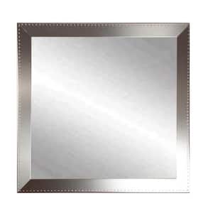 Medium Square Silver Modern Mirror (30 in. H x 30 in. W)