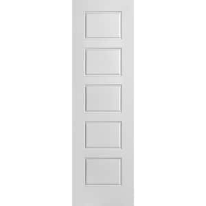24 in. x 80 in. 5 Panel Riverside Smooth Equal Hollow Core Primed Composite Interior Door Slab