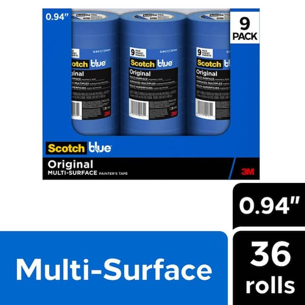3M ScotchBlue 0.94 in. x 60 yds. Original Multi-Use Painter's Tape (9-Pack) (Case of 4)