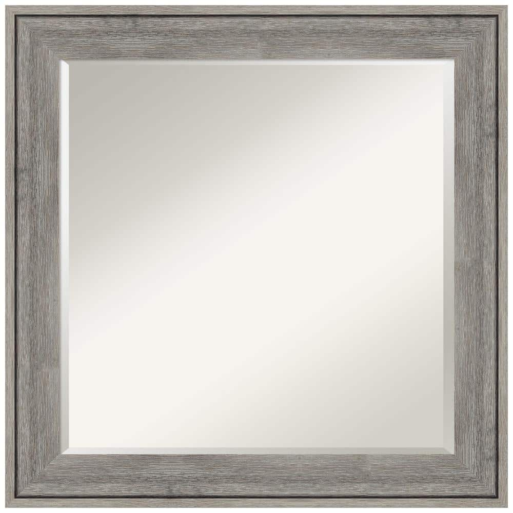 Amanti Art Regis Barnwood 24.38 in. x 24.38 in. Rustic Square Framed ...