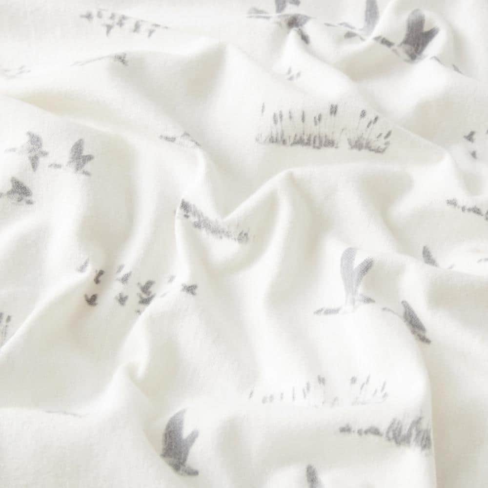 Twin Gray Cotton Flannel Deep Pocket Sheet Set