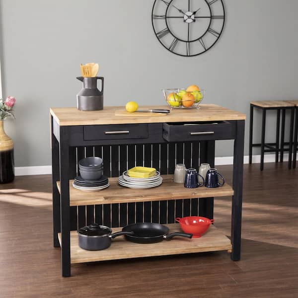 Frobisher Solid Wood Kitchen Island