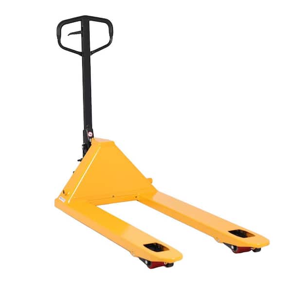 5,500 lbs. Pallet Jack Manual Lift Pallet Truck 7.3 in. Lowered 48 in. x 27 in. Fork Size with Hydraulic Pump