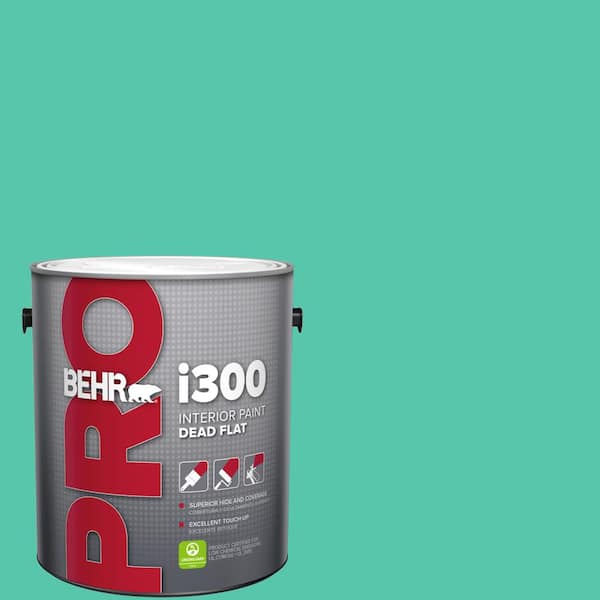 BEHR PRO 1 gal. #480B-4 Shoreline Green Dead Flat Interior Paint