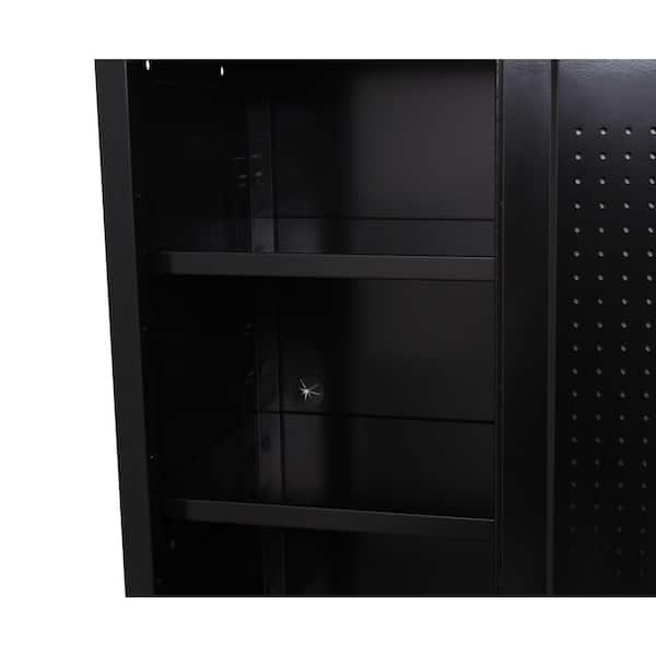 Husky Modular 20 in. W Standard Duty 3-Shelf Black Side Tool Husky Modular 20 in. W Standard Duty 3-Shelf Black Side Tool