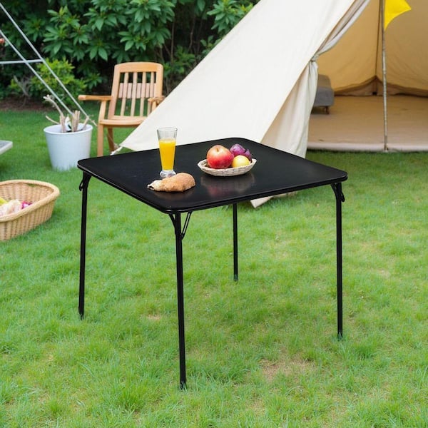 BTS 折りたたみテーブル Yangming Square Foldable Card Table Metal Outdoor Dining Table for