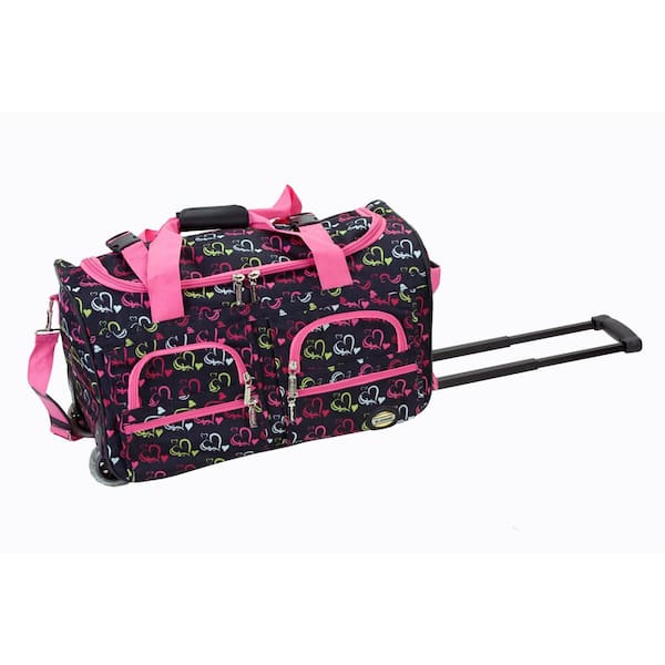 Amazon.com | Rockland Jungle Softside Upright Luggage Set, Expandable, New  Heart, 4-Piece (14/29/24/28) | Luggage Sets