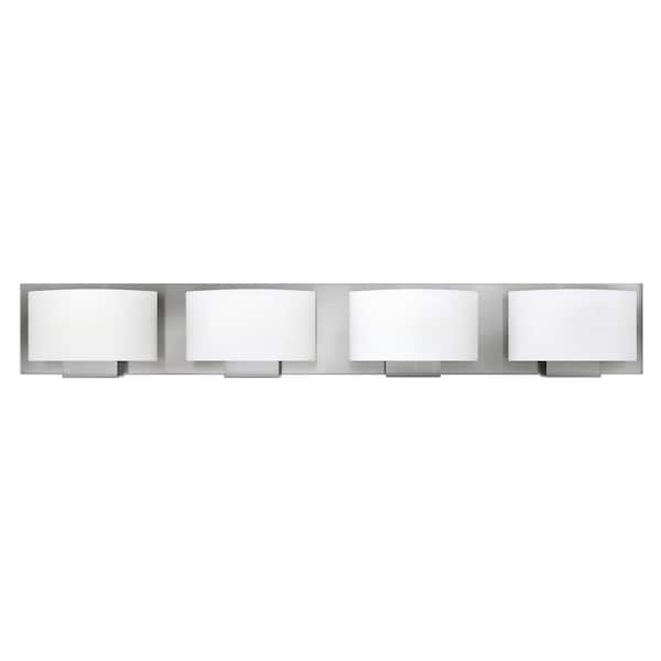 HINKLEY Mila 32.25 in. 4 Light Brushed Nickel Vanity Light