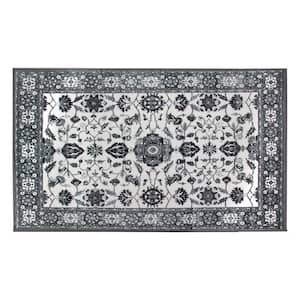 Grey 3 ft. x 5 ft. Machine Washable Accent Rug Ramage