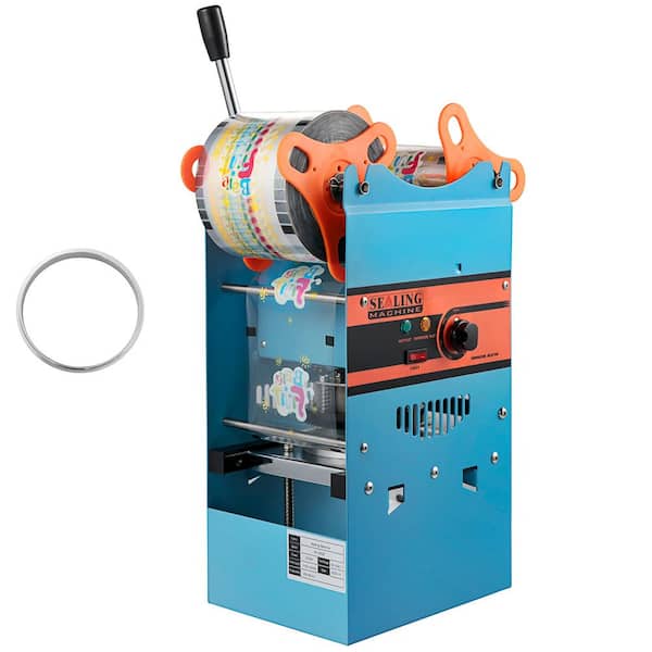 SVOPES Manual Tea Cup Sealer Machine, 300-500 Cups/h, Blue Boba Tea Sealer,90/95 mm Cup Diameter,Technology for Bubble Milk Tea