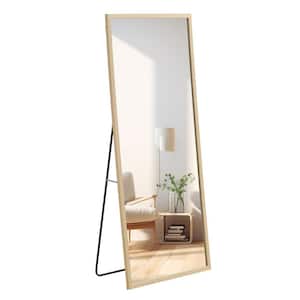 71 in. W x 31.5 in. H Rectangle Solid Wood Framed Brown Mirror for Bedroom