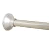 Zenna Home NeverRust 72 in. Aluminum Adjustable Tension Decorative Shower Rod in Satin Nickel 72M3ALBNL