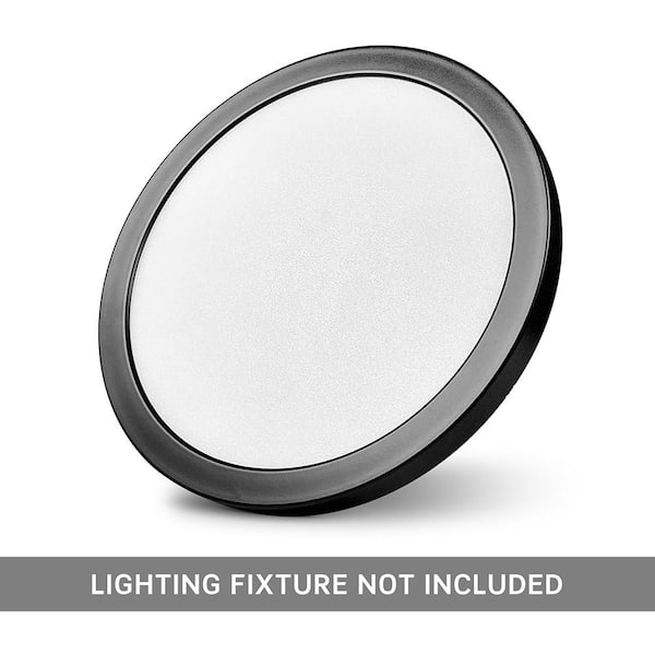 Leviton SDR 9 in. Matte Black Finish, Round Trim Ring for Recessed