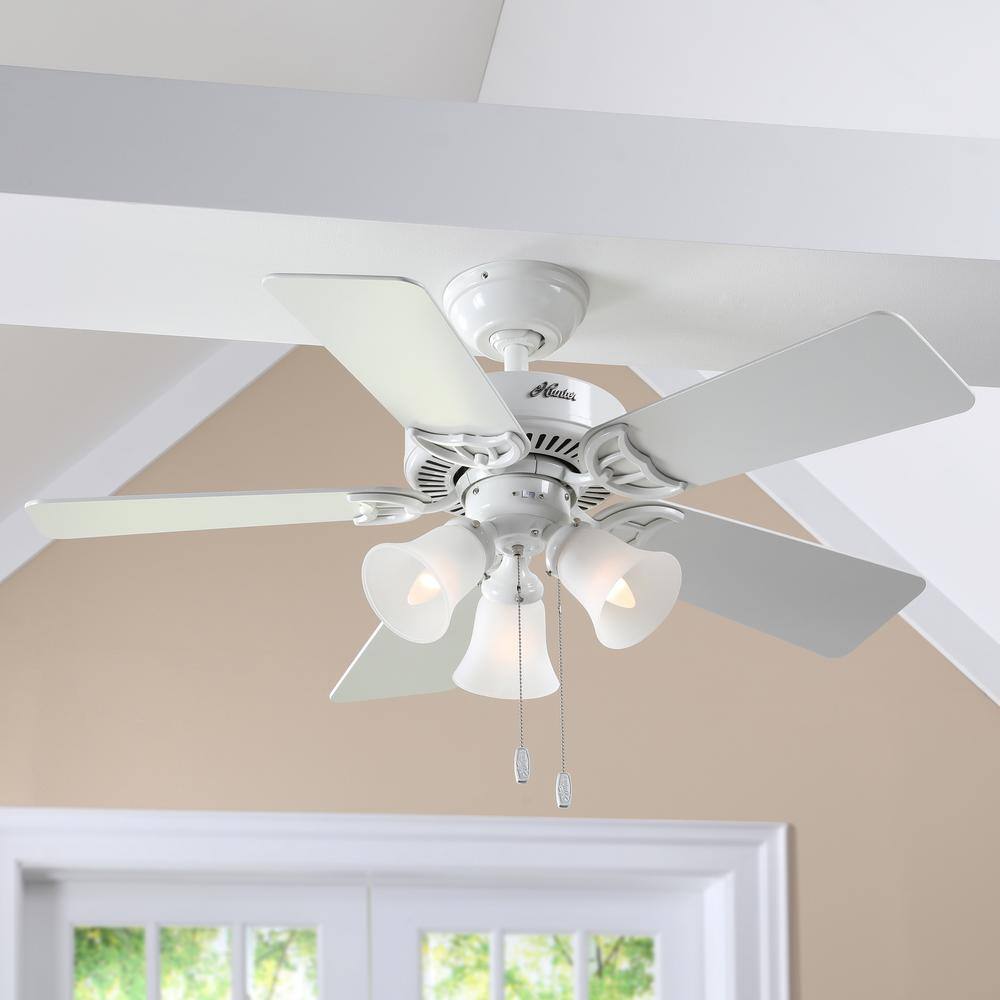WhisperWind Classic 42" Ceiling Fan with White Oak Blades and Lighting