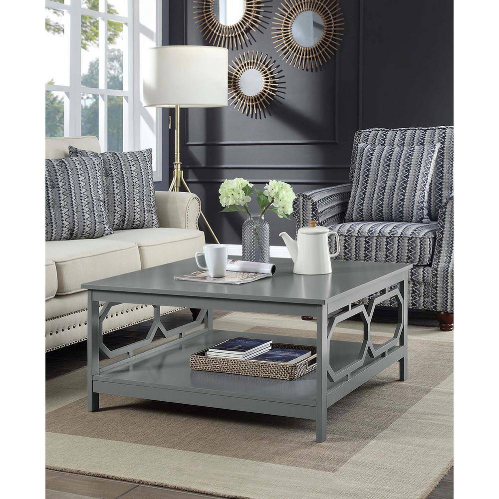 Omega Gray Square 36" Wood Coffee Table