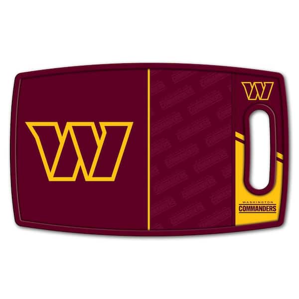NFL Washington Commanders Logo Series Cutting Board 9in x 0.5in- Rectangle- Manufactured Wood and polypropylene
