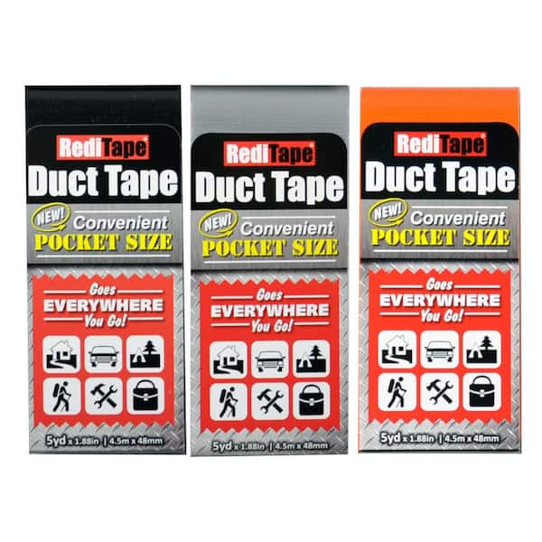 DANCO RediTape Pocket Size Duct Tape Basic Color (3-Pack)