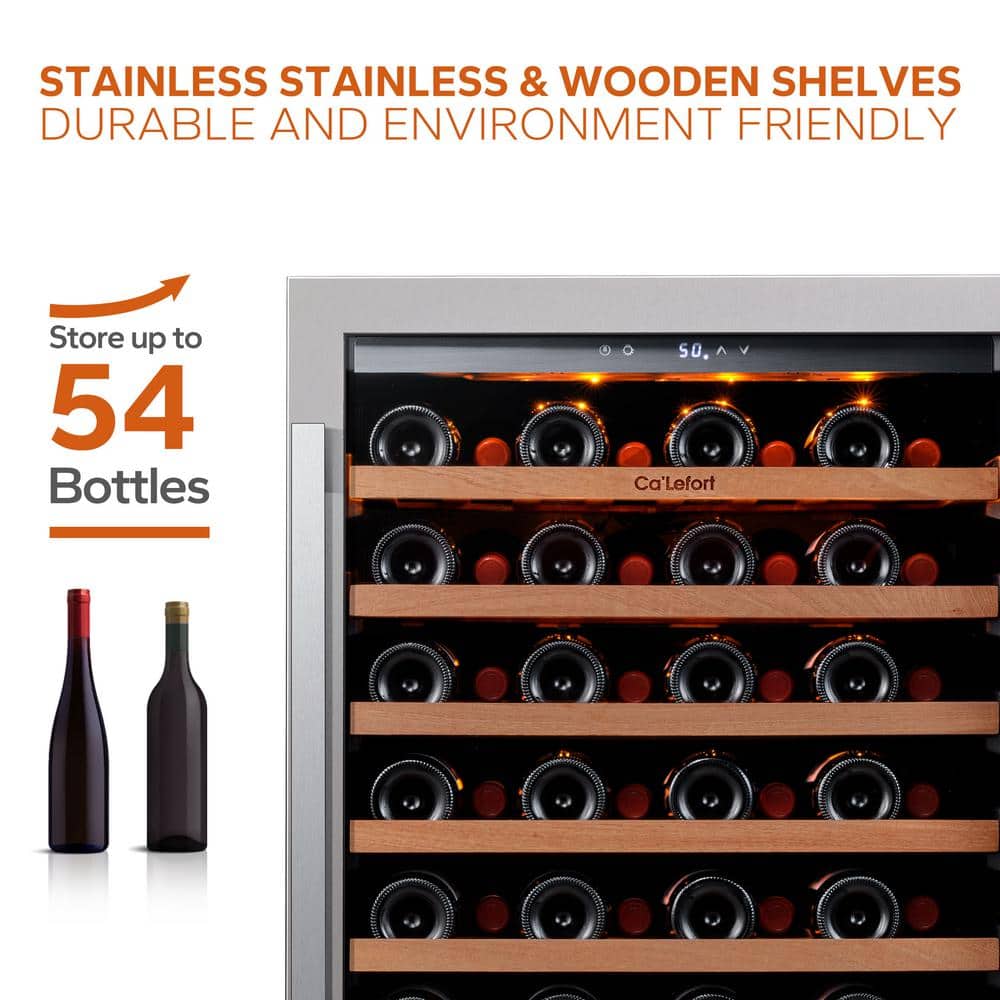 Ca'Lefort 24" Stainless Steel Wine Cooler with Glass Door